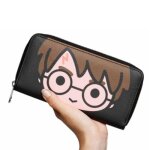 Portefeuille - harry potter - chibi - 12 emplacements cartes - 2 emplacements billets - zippe