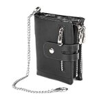 Portefeuille homme en cuir mobigarlan - blocage rfid - chane de scurit - noir
