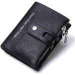 Portefeuille homme en cuir v�ritable vintage porte - monnaie pour cartes de cr�dit anti piratage - noir ...