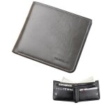 Portefeuille homme en pu cuirportemonnaie et carte homme avec porte - monnaie zipp12. 5x9. 5x2 cm - ...