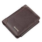Portefeuille homme tri - pli en pu cuir 12x10x2. 25 cm - café Portefeuille homme tri - pli en pu cuir 12x10x2. 25 cm - café