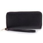 Isotoner compagnon grand portefeuille protection rfid anti - piratage de carte noir femme