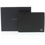 Portefeuille  litalienne 2 volets eton en cuir noir - tommy hilfiger