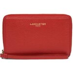 Portefeuille - lancaster - ref 45345 - cuir de vachette - rouge - 15x10x2. 5 cm