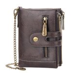 Portefeuille - mobigarlan - homme - cuir - blocage rfid - taille unique - zippe