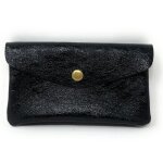 Porte - monnaie - oh my bag - compo - cuir iris - noir iris - dimensions 16cm x 95cm