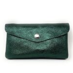 Portefeuille pochette compo - oh my bag - vert sapin iris - cuir iris - femme