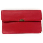 Portefeuille pochette impro rouge - oh my bag - femme - cuir lisse - rabat Portefeuille pochette impro rouge - oh my bag - femme - cuir lisse - rabat