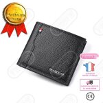 Portefeuilles porte - cartes homme femme à rabat clapet cuir noir porte monnaie femme tout en un cadeau ... Portefeuilles porte - cartes homme femme à rabat clapet cuir noir porte monnaie femme tout en un cadeau ...