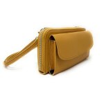 Portefeuille porte - monnaie en cuir city moutarde - oh my bag - femme - jaune - souple - zippe