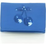 Portefeuilles / porte - monnaie femme le temps des cerises - mini portefeuille 2 rabats - bleu - nylon ... Portefeuilles / porte - monnaie femme le temps des cerises - mini portefeuille 2 rabats - bleu - nylon ...