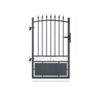 Portillon aluminium tradition style ferronnerie passage 1m gris