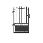 Portillon aluminium tradition style ferronnerie passage 1m noir