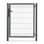 Portillon grillag� en acier galvanis� maille 200 x 50 occultable passage 1m x h 2m gris anthracite