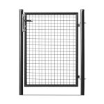 Portillon grillag� en acier galvanis� maille 50 x 50 passage l 1m x h1m75 noir