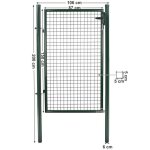 Portillon de jardin 150 x 87 cm en grillage portail du jardin m�tallique avec serrure et 3 cl�s ggd200g ...