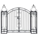 Portillon ornemental de jardin - vidaxl - fer forgé - 122x205x100 cm - blanc - ajouré Portillon ornemental de jardin - vidaxl - fer forgé - 122x205x100 cm - blanc - ajouré