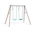 Portique en acier 2 balan�oires pour enfant - malo l. 217 x p. 153 x h. 195 m - soulet