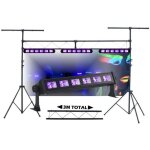 Portique acier 3m robuste + 3 barres led uv fluo pa sono light dj mix bar club pub disco soiree mariage ...