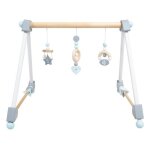 Portique dveil en bois pour bb miffy - roba - avec 3 pendentifs - blanc / gris