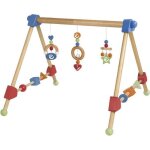 Portique dveil en bois pour bb - roba - avec 3 pendentifs - multicolore