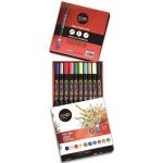Marqueur - posca - pinceau brush - 10 couleurs assorties - pointe souple 1 - 10mm