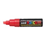 Posca marqueur pointe large biseaut�e rouge fluo