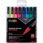 Posca - uni mitsubishi pencil - 8 marqueurs pc3m - pointe conique - pointe fine - marqueurs peinture ...