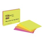 Bloc - notes - post - it - lot de 4 blocs - 45 feuilles - multicolore - 203 x 152 mm