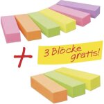 Post - it bandes adhsives 670 - 6 + 3 15 mm x 50 mm rose fluorescent vert fluorescent jaune fluorescent ...