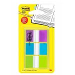 Post - it marque - pages standards lot de 3x20 coloris bleu vert et violet 25. 4x44mm Post - it marque - pages standards lot de 3x20 coloris bleu vert et violet 25. 4x44mm