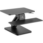 Poste de travail assis - debout fixation de bureau pour clavier et moniteur ou ordinateur portable v�rin ...