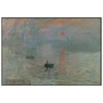 Tableau encadr claude monet impression soleil levant - panorama - 50x35 cm - papier rigide