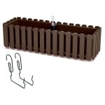 Pot de fleurs 58cm marron balcon suspension boardee fencycase