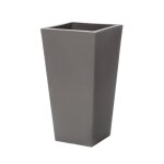 Pot de fleur - carr� grand - c�dre fonc� jardini�re balcon l�ger facile � d�placer - 381 x 381 x 711 ...