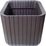 Pot de fleur carr en rsine lam - keter - grand - carr - noir - 39. 5 cm x 39. 5 cm x 39. 5 cm