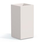 Pot de fleur - cube - blanc - 40x40 cm - hauteur 80 cm - r�sine �cologique