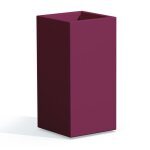 Pot de fleurs - cube - violet - 40x40 cm - hauteur 80 cm - poly�thyl�ne