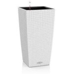 Pot de fleur lechuza cubico cottage 40 - kit complet blanc