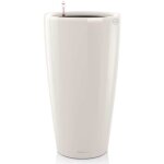 Pot de fleur lechuza rondo premium 40 - kit complet blanc brillant