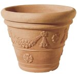 Pot de fleurs telcom conca tropea d. 50 x h40 cm en r�sine mobilier de jardin - no name - rond - marron ...