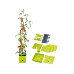 Pot avec tuteur pour plant de tomates avec r�servoir 25 l - royal gardineer - carr� - vert - plastique ...