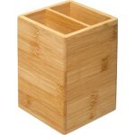 5five - pot à ustensiles 2 compartiments bambou 5five - pot à ustensiles 2 compartiments bambou