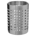 Pot � ustensiles en inox ajour� 16cm argent