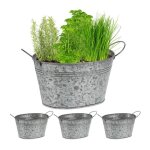 Relaxdays pots en zinc en lot de 4 seaux galvanisés pour jardin ovales bacs à fleurs hxlxp: 155x29x175cm ... Relaxdays pots en zinc en lot de 4 seaux galvanisés pour jardin ovales bacs à fleurs hxlxp: 155x29x175cm ...