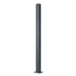 Poteau aluminium pour portail et portillon sur platine universel chapeau inclus h1. 86 m gris