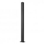 Poteau aluminium pour portail et portillon sur platine universel chapeau inclus h1. 86 m noir