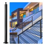 Poteau garde corps - vevor - poteau garde - corps cble rampe escalier balustrade extrieur 1067x5x5 ...