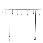 Potence de table éclairage - mica decorations - h110 x l250 cm - métal noir - 10 lampes led blanches ... Potence de table éclairage - mica decorations - h110 x l250 cm - métal noir - 10 lampes led blanches ...