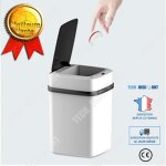 Poubelle automatique intelligente au pied 15l induction capteur blanc cuisine salle de bain plastique ... Poubelle automatique intelligente au pied 15l induction capteur blanc cuisine salle de bain plastique ...